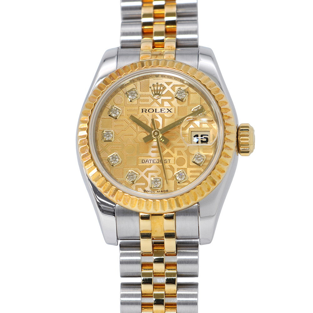 ROLEX Lady-Datejust W26mm Stainless Steel K18YG Champagne Dial179173G