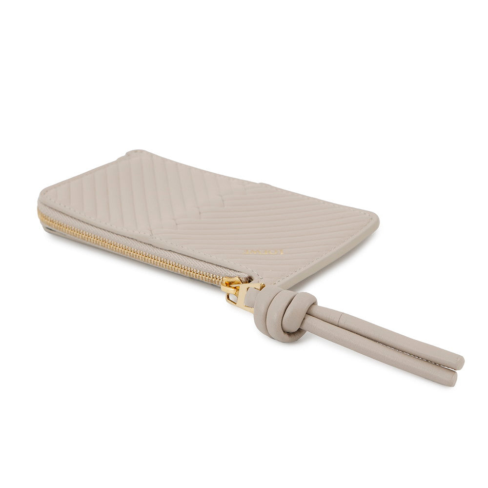 LOEWE Knot Coin Card Holder Light oats11182250 shiny napa calf