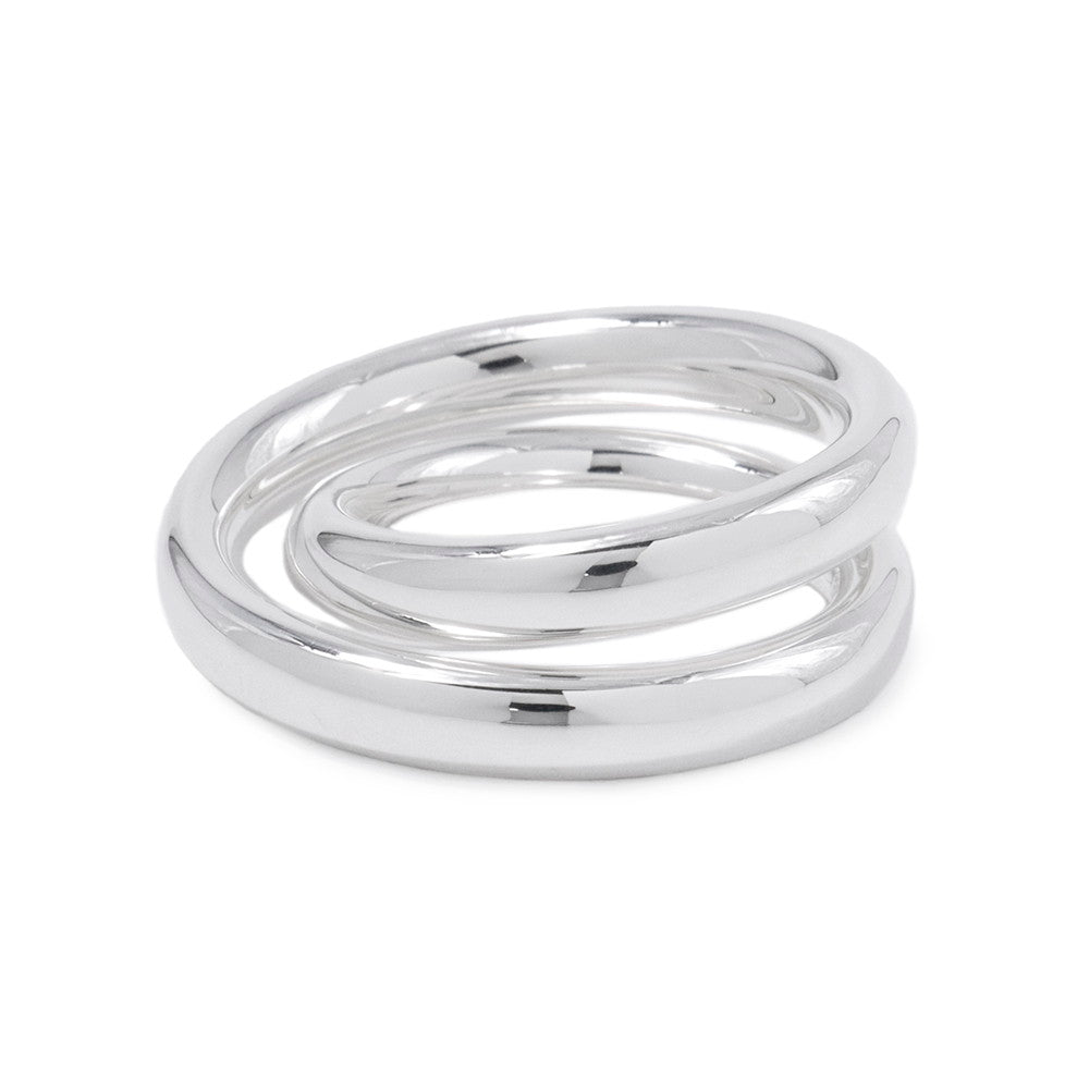 HERMES Caba Cityslide clutchertige Ring Size 54/#14 Silver SV925