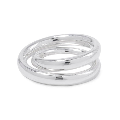 HERMES Caba Cityslide clutchertige Ring Size 54/#14 Silver SV925