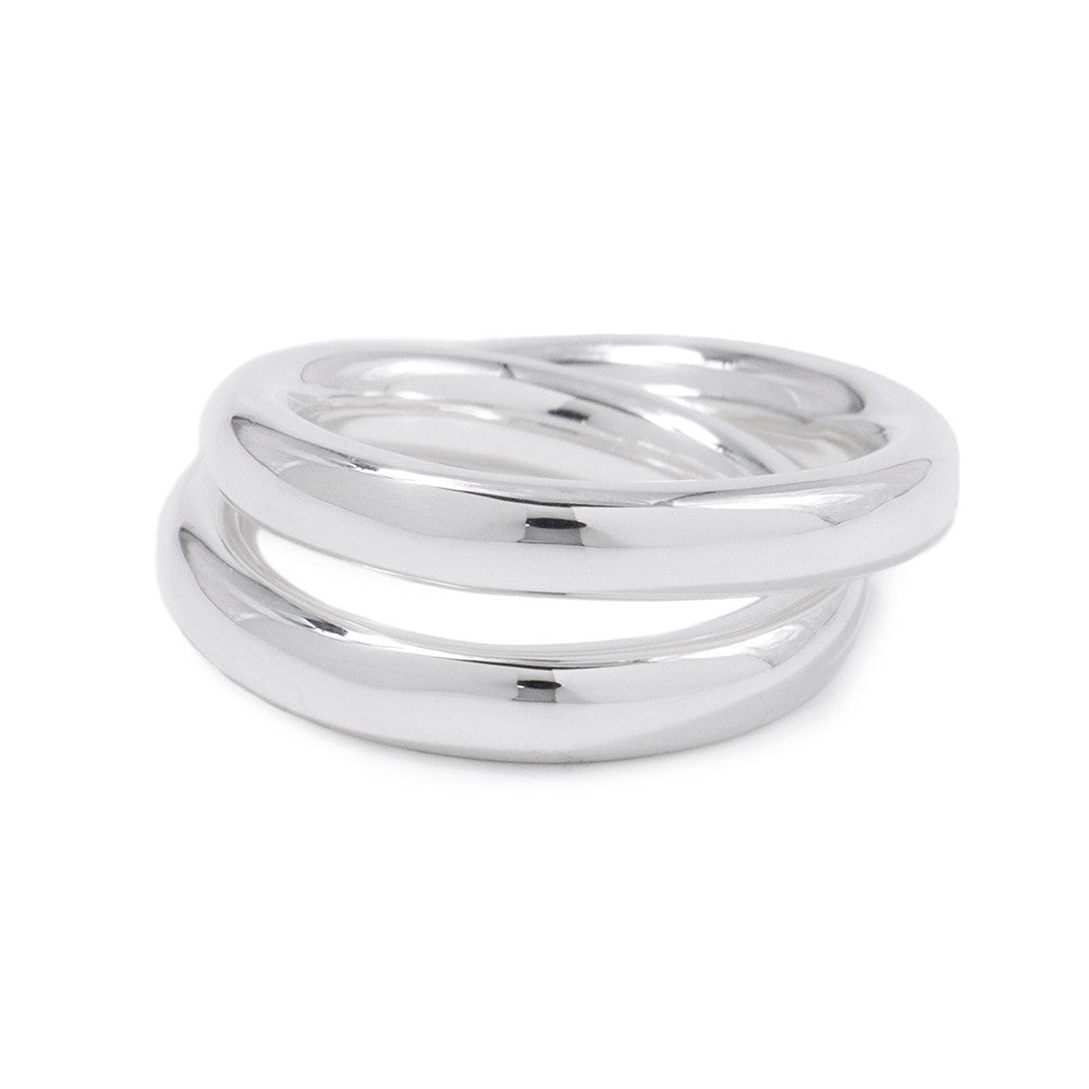 HERMES Caba Cityslide clutchertige Ring Size 54/#14 Silver SV925