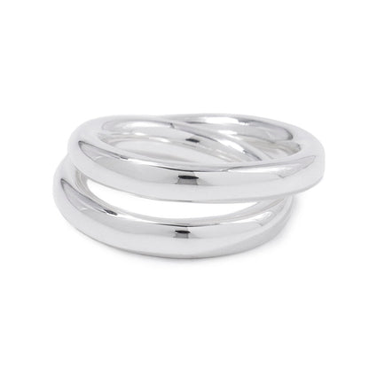 HERMES Caba Cityslide clutchertige Ring Size 54/#14 Silver SV925