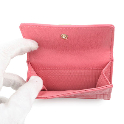 CHANEL Boy Chanel Small Flap Wallet PinkA84432 Caviar Leather