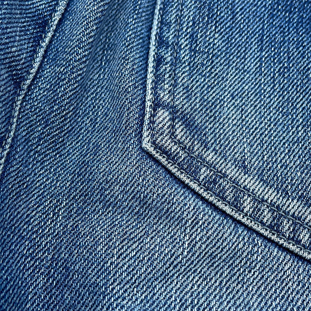 CHANEL Denim CC LogoButton Skirt Size 36 BlueP55976 Cotton100%