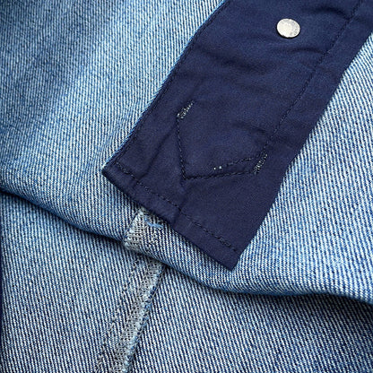 CHANEL Denim CC LogoButton Skirt Size 36 BlueP55976 Cotton100%