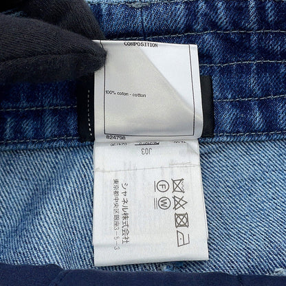 CHANEL Denim CC LogoButton Skirt Size 36 BlueP55976 Cotton100%