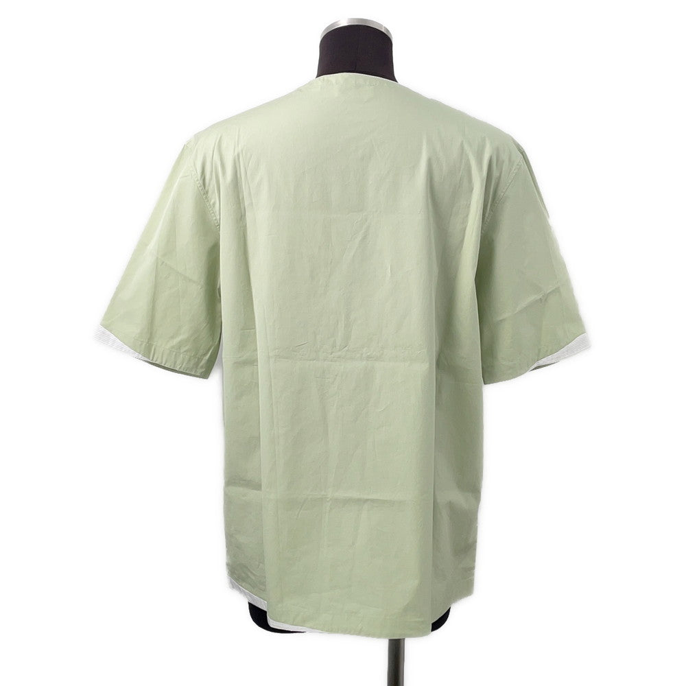 HERMES Pullover Shirt Size 39 Light Green Cotton100%