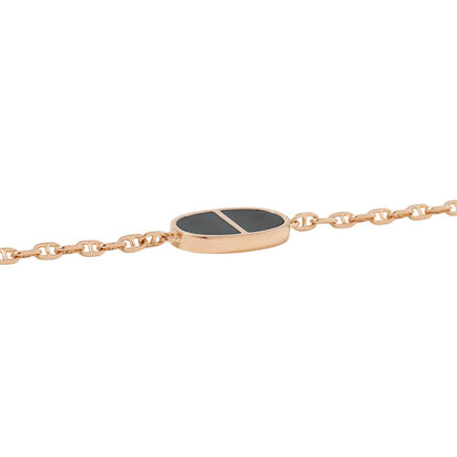 HERMES Chaine d'Ancre Bracelet Verso Size XS K18PG BlackCeramic