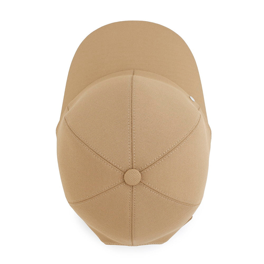 HERMES Cap《Tess》 Milan Jersey Size 58 Biscuit Rayon Polyurethane
