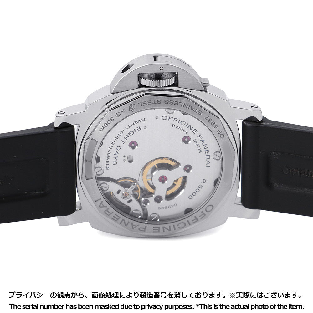PANERAI Luminor Marina Logo Acciaio W44mm Stainless Steel Rubber Black DialPAM00510