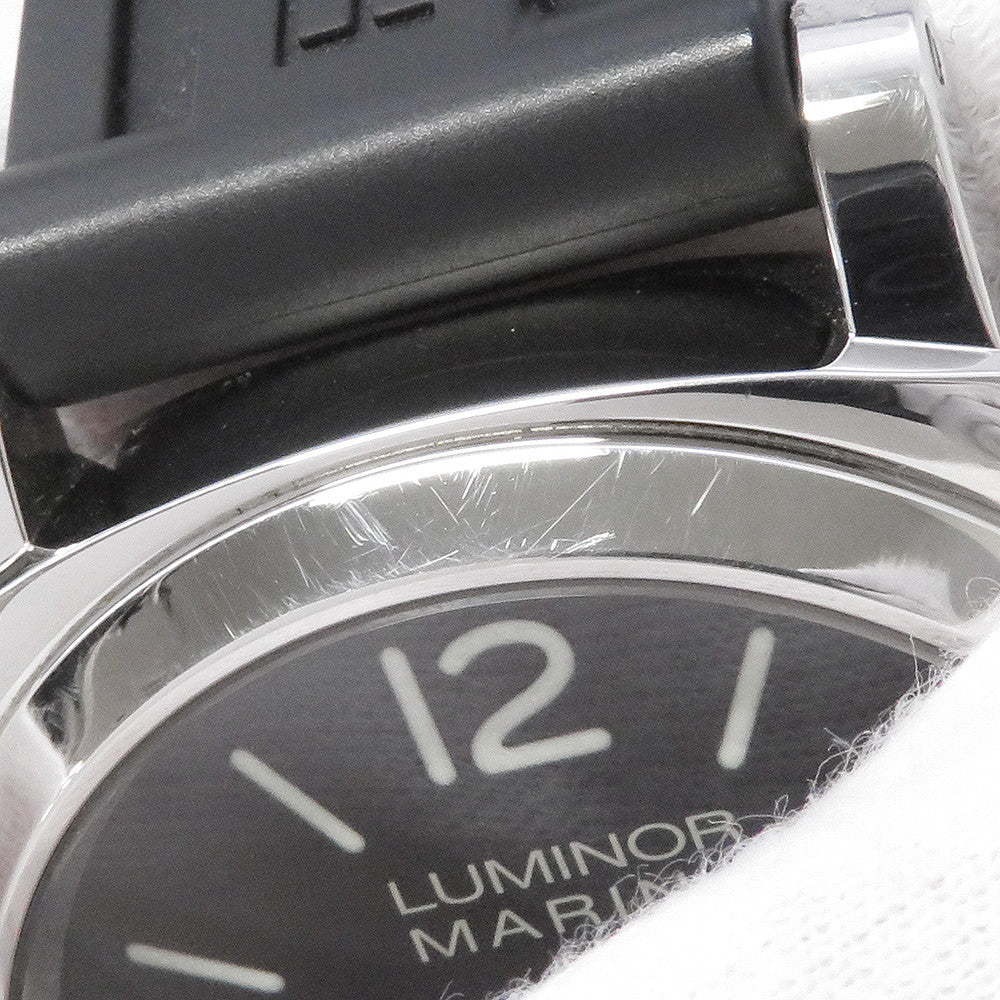 PANERAI Luminor Marina Logo Acciaio W44mm Stainless Steel Rubber Black DialPAM00510