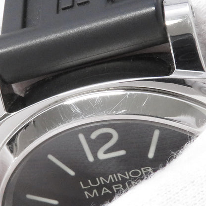 PANERAI Luminor Marina Logo Acciaio W44mm Stainless Steel Rubber Black DialPAM00510