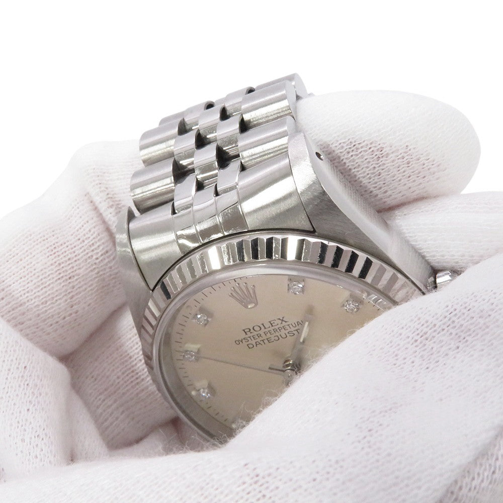 ROLEX Datejust W36mm Stainless Steel K18WG Silver Dial16234G