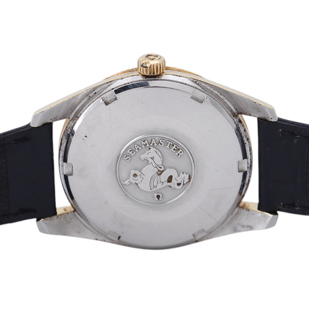 OMEGA Seamaster W35mm Stainless Steel Leather Silver Dial