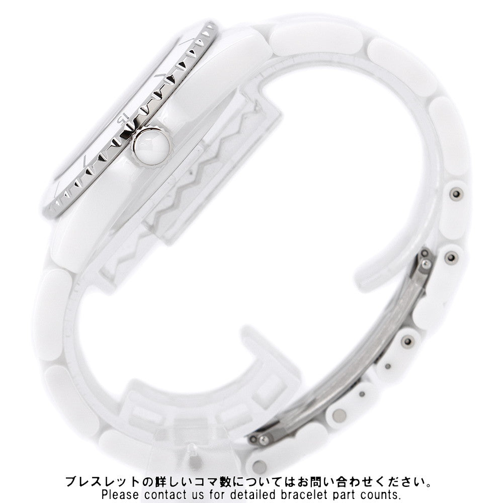 CHANEL J12 W38mm Stainless Steel Ceramic WhiteLacquer DialH5705