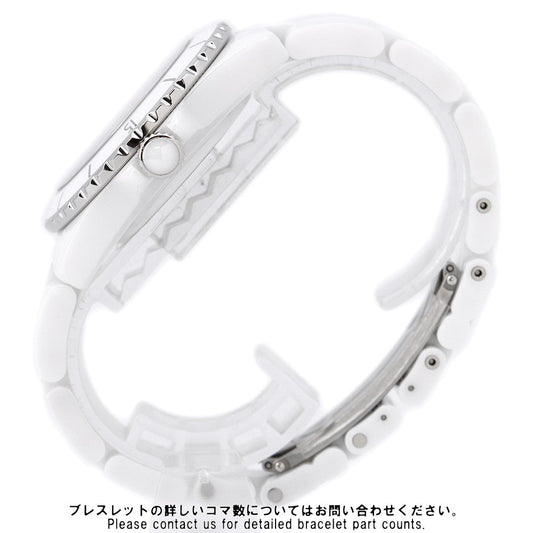 CHANEL J12 W38mm Stainless Steel Ceramic WhiteLacquer DialH5705