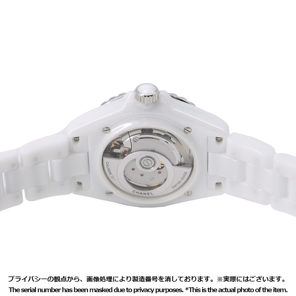 CHANEL J12 W38mm Stainless Steel Ceramic WhiteLacquer DialH5705