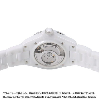 CHANEL J12 W38mm Stainless Steel Ceramic WhiteLacquer DialH5705