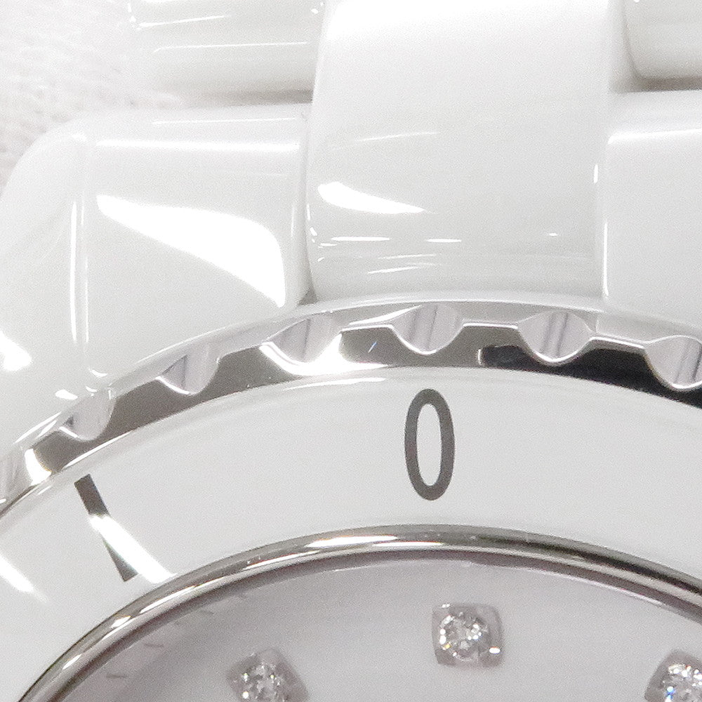 CHANEL J12 W38mm Stainless Steel Ceramic WhiteLacquer DialH5705