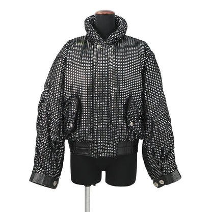 LOUIS VUITTON Short zip-up jumper Size 34 Black/Silver1AAXI4 Polyester100%