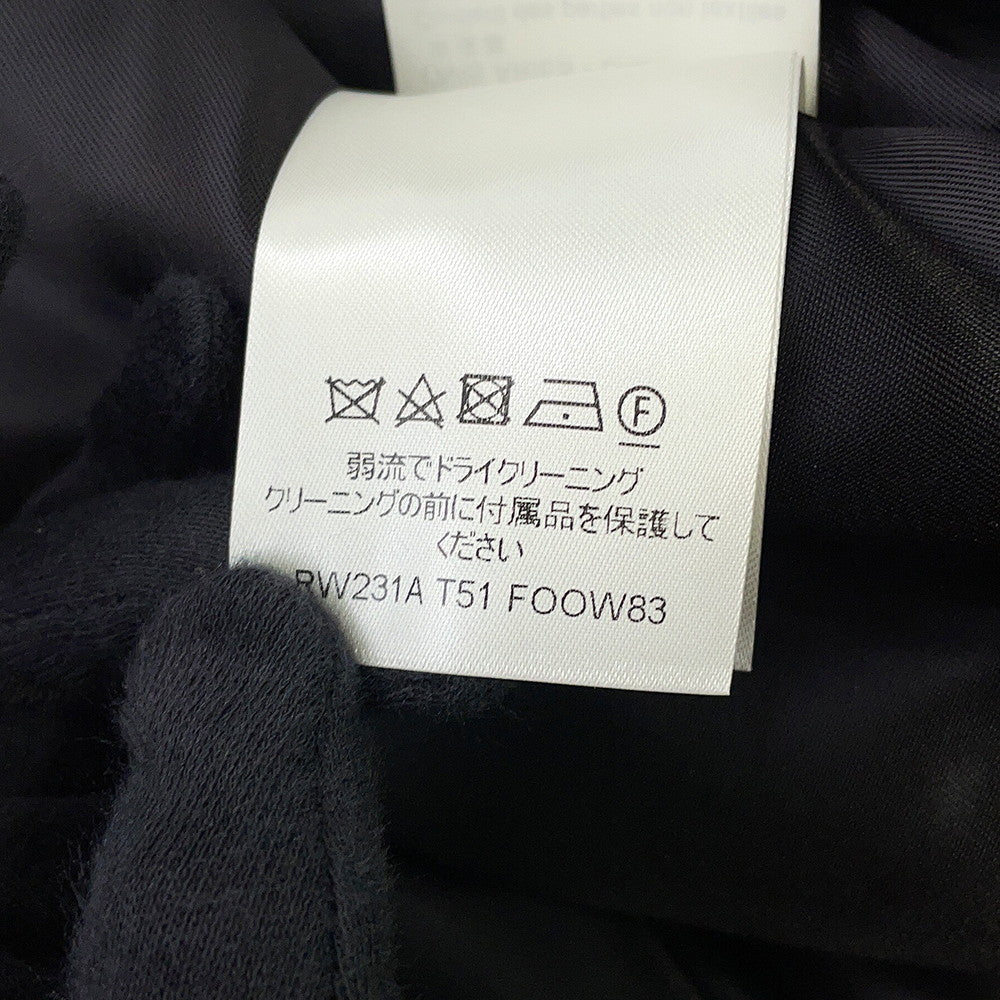 LOUIS VUITTON Short zip-up jumper Size 34 Black/Silver1AAXI4 Polyester100%