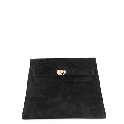 HERMES Kelly Clutch Black Doblis