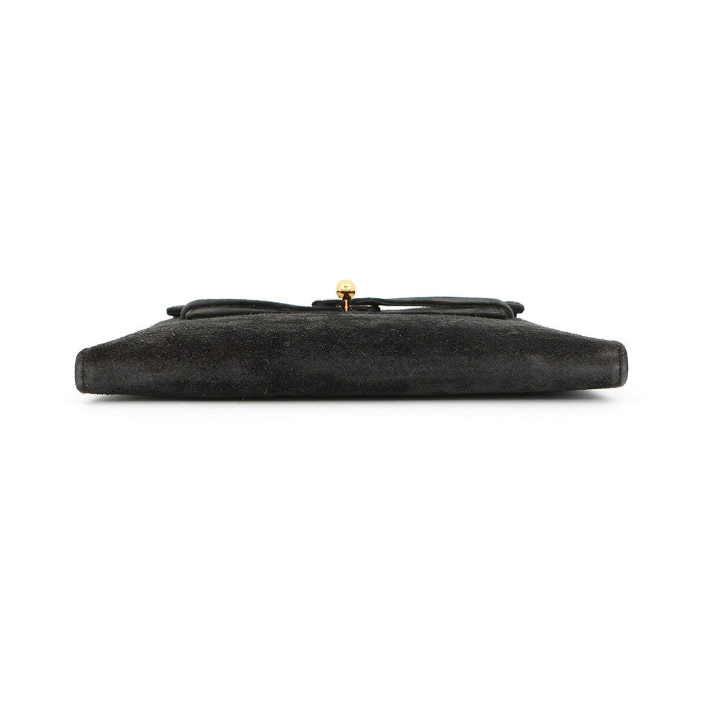 HERMES Kelly Clutch Black Doblis