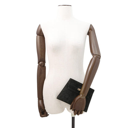 HERMES Kelly Clutch Black Doblis