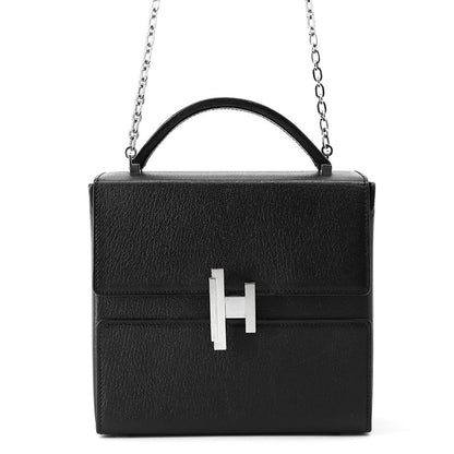 HERMES Cinetic 2way Bag Black Chevre Myzore Goatskin