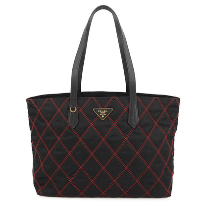 PRADA Tote Bag Black1BG085 Nylon Saffiano LeatherLeather