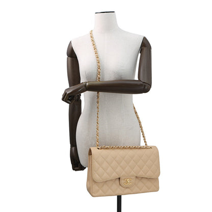 CHANEL Matelasse ChainShoulder Bag BeigeA58600 Caviar Leather Size 30