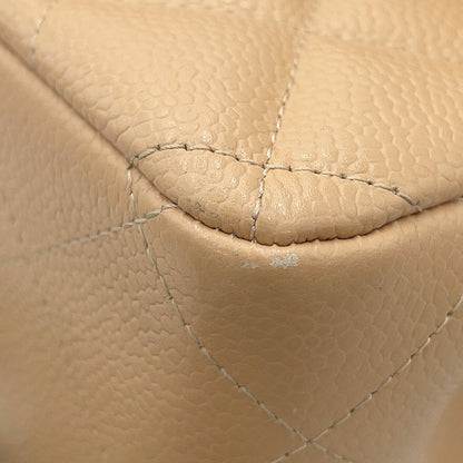 CHANEL Matelasse ChainShoulder Bag BeigeA58600 Caviar Leather Size 30