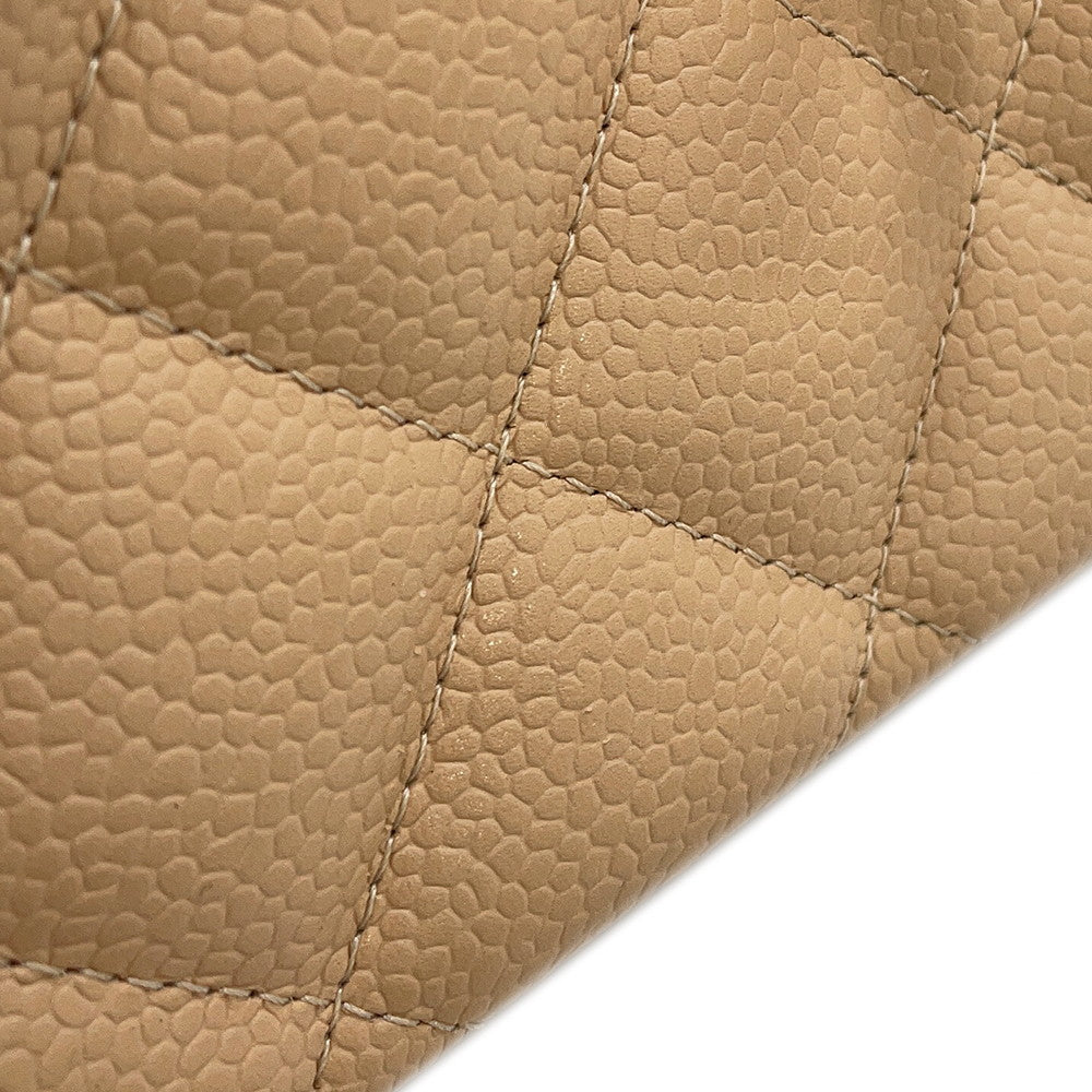 CHANEL Matelasse ChainShoulder Bag BeigeA58600 Caviar Leather Size 30