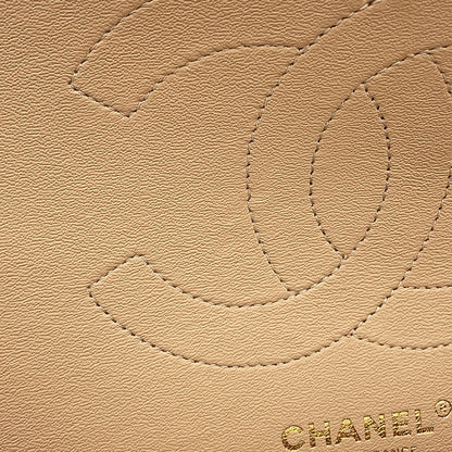 CHANEL Matelasse ChainShoulder Bag BeigeA58600 Caviar Leather Size 30