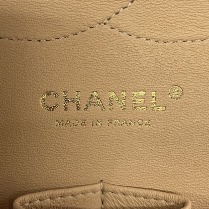 CHANEL Matelasse ChainShoulder Bag BeigeA58600 Caviar Leather Size 30