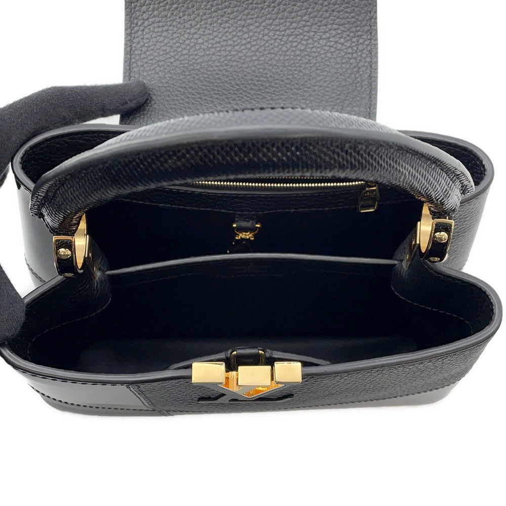 LOUIS VUITTON Capucines NoirM59269 Enamel Leather Size BB