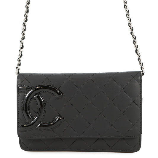 CHANEL Cambon Chain Wallet BlackA46646 Lambskin