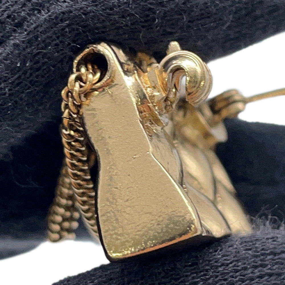 CHANEL Matelasse bag motif brooch Champagne Gold Metal