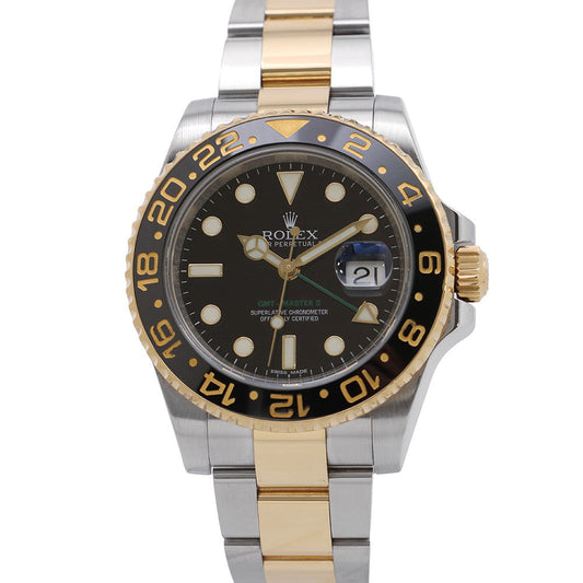 ROLEX GMT MasterII W40mm Stainless Steel K18YG Black Dial116713LN