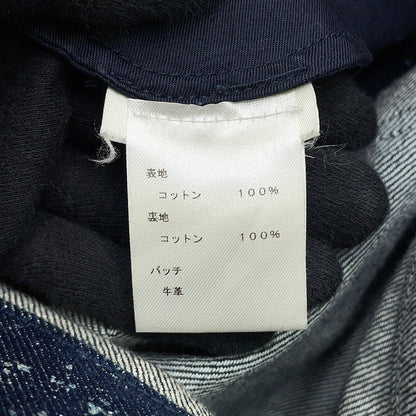 LOUIS VUITTON Galaxy Denim Pants Size 28 Navy Cotton100% Leather