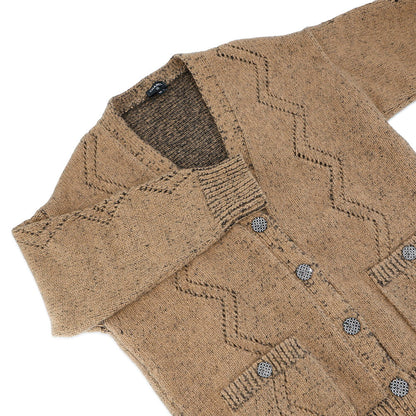CHANEL cardigan Size 38 BrownP72908 Wool74% Cashmere20% Silk5% Nylon1% Rhinestone