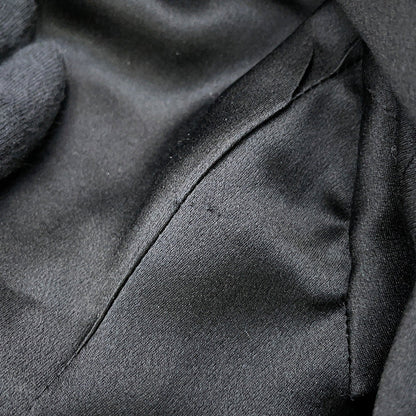 CHANEL Tweed Coat Size 38 BlackP57222 Acryl35% Polyester23% Nylon20% Cotton11% Wool 8% Rayon3% Leather