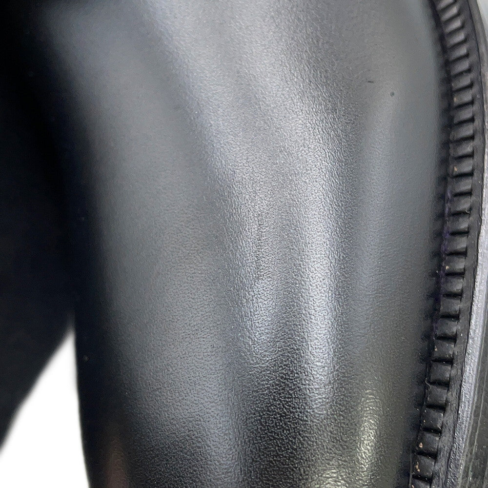 CHANEL CC Logo short boots BlackG39170 Leather Size 36.5