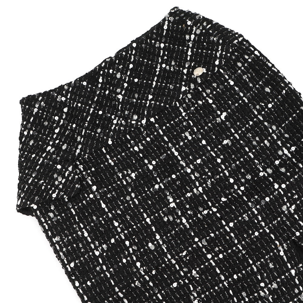CHANEL Tweed Tight Skirt Size 38 BlackP65335 Wool 31% Acryl28% Cotton23% Nylon10% Polyester8%