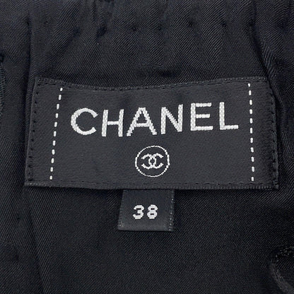 CHANEL Tweed Tight Skirt Size 38 BlackP65335 Wool 31% Acryl28% Cotton23% Nylon10% Polyester8%