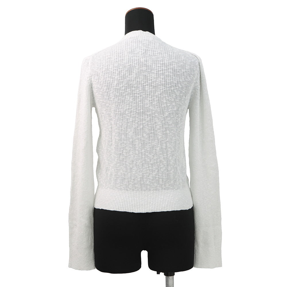 CHANEL Coco Beach COCO Button Cardigan Size 36 WhiteP78600 Cotton95% Nylon4% Polyurethane1%