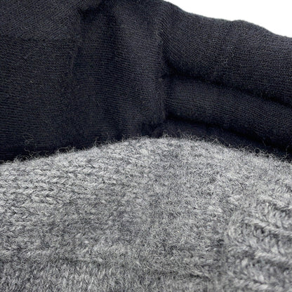 CELINE Triomphe Knit Sweater Size XL Gray/Off-white2AC85048T Wool 90% Cashmere10%