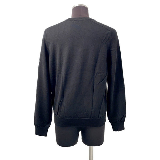 CELINE Triomphe crew neck sweater Size L Black2AH80322U Wool 100%