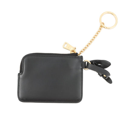 MIUMIU Coin purse with key ring Black5TL508 Leather