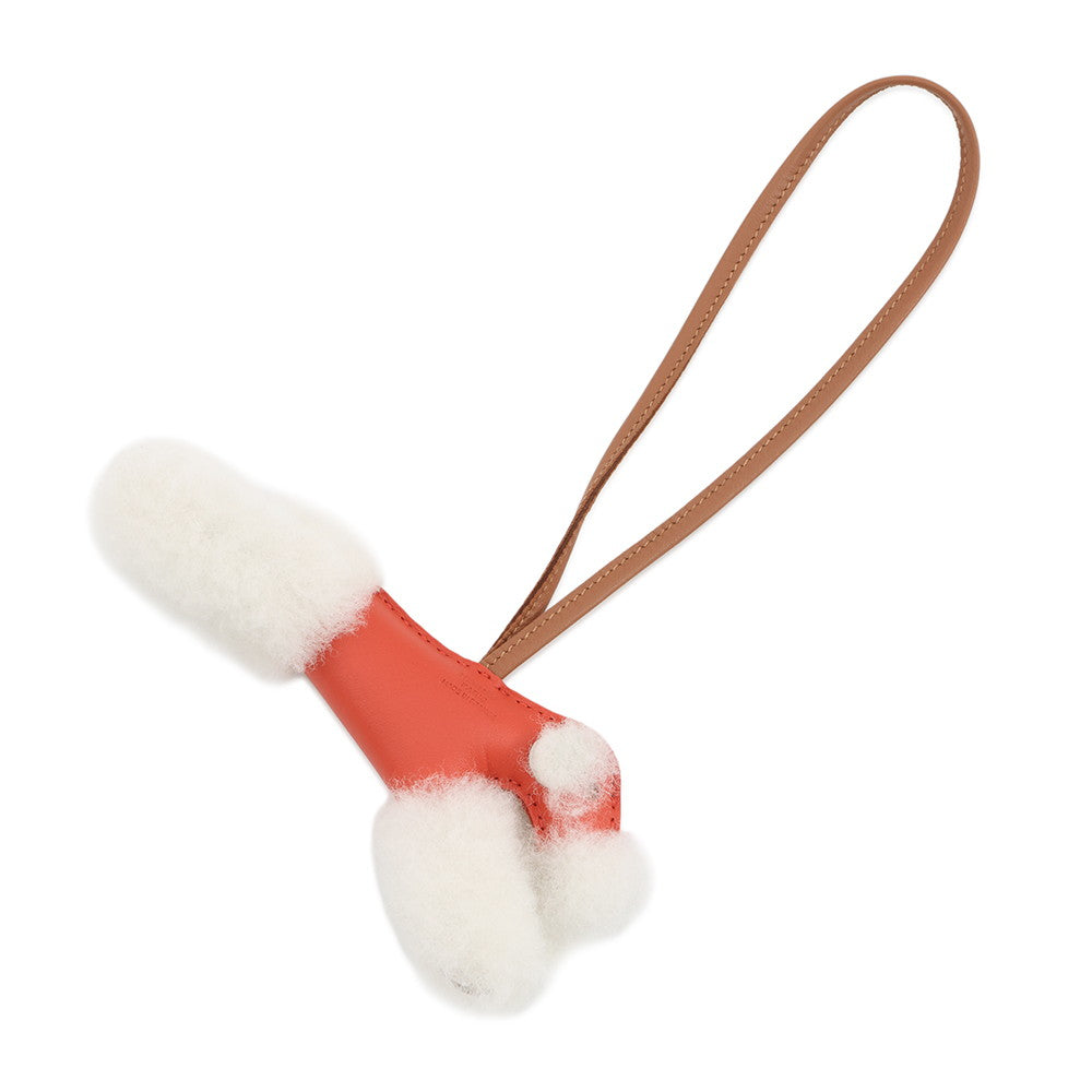 HERMES Buddy Bag Charm Capucines/Gold Mouton Lambskin